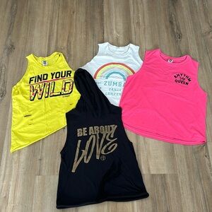 Zumba Tanks set of 3 size XS/S loose fit